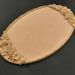 Ξύλινος Δίσκος με Ξυλόγλυπτα στοιχεία 39,5εκ.Χ24,5εκ