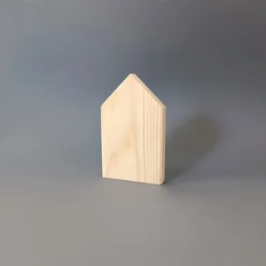 Ξύλινο Άβαφο Προϊόν σε Σχήμα Σπιτιού (Πεύκο) 14,5χ9χ2εκ