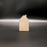 Ξύλινο Άβαφο Προϊόν σε Σχήμα Σπιτιού (Πεύκο) 12χ9,5χ2εκ