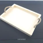 Ξύλινος Άβαφτος Δίσκος   37Χ27Χ3,7ΕΚ