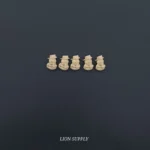 Ξυλόγλυπτο Διακοσμητικό Χιονάνθρωποι Σετ  5 τεμ. 2,5εκ.Χ1,5εκ.