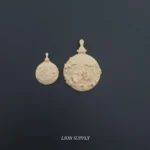 Ξυλόγλυπτο Διακοσμητικό Χριστουγεννιάτικη Μπάλα Σετ 2 τεμ. 6εκ.Χ4,5εκ.,3,5εκ.Χ3εκ.