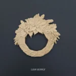 Ξυλόγλυπτο Διακοσμητικό  Χριστουγεννιάτικο Στεφάνι 11εκ.Χ11εκ.