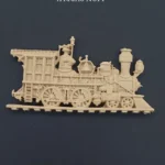 Ξυλόγλυπτο Διακοσμητικό Τρένο 12.2εκΧ6εκ.